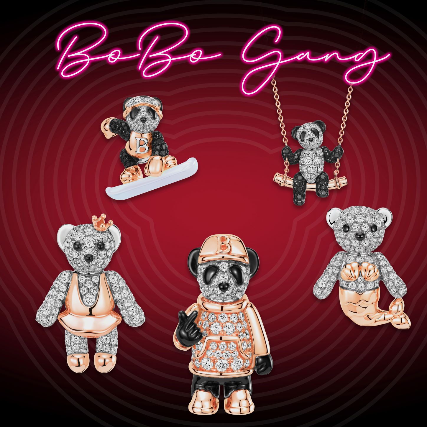 Qeelin miniatures bring smiles this holiday season － Meet the sparkling Bo Bo Gang