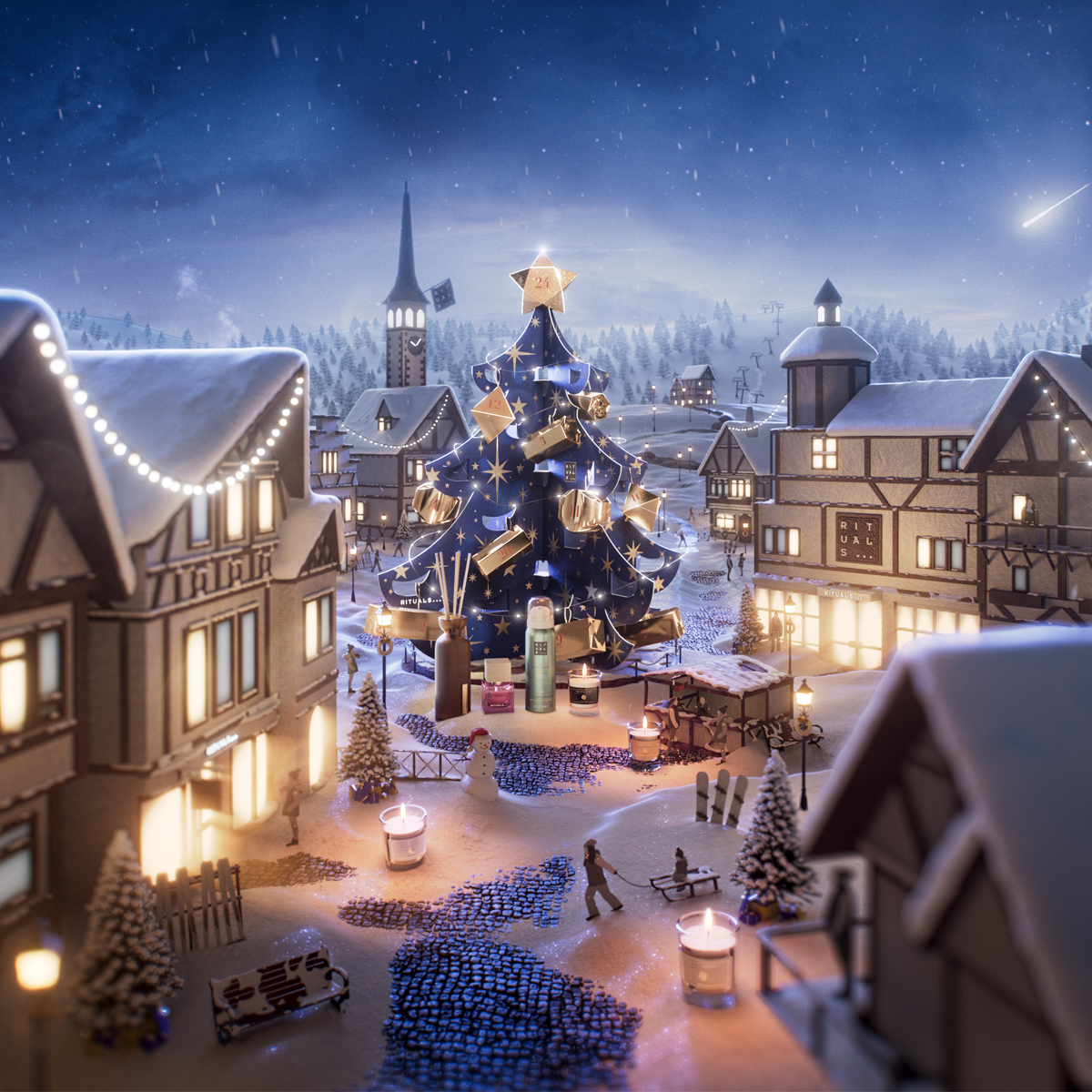 Advent Calendar 3d Advent Calendar Countdown To Christmas Calendar For 