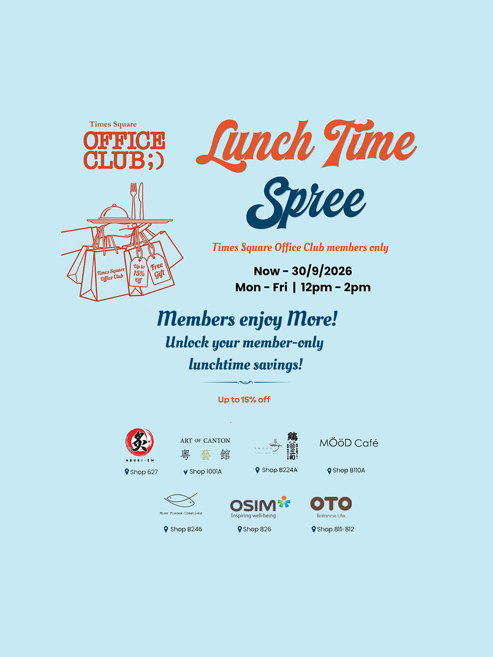 Lunch Time Spree - Times Square Office Club Members Only